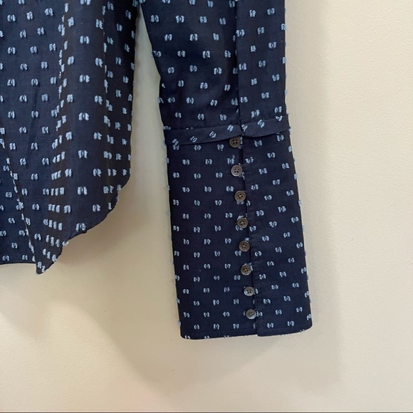 DEREK LAM 10 CROSBY Blue Off The Shoulder Top  6 - Picture 4 of 8